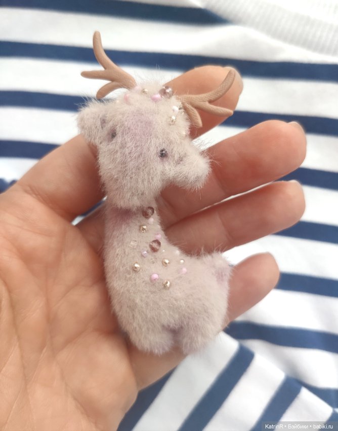 Чудные зверики. Брошки — Игрушки в смешанной технике (мех и глина): Арт (фото 10)