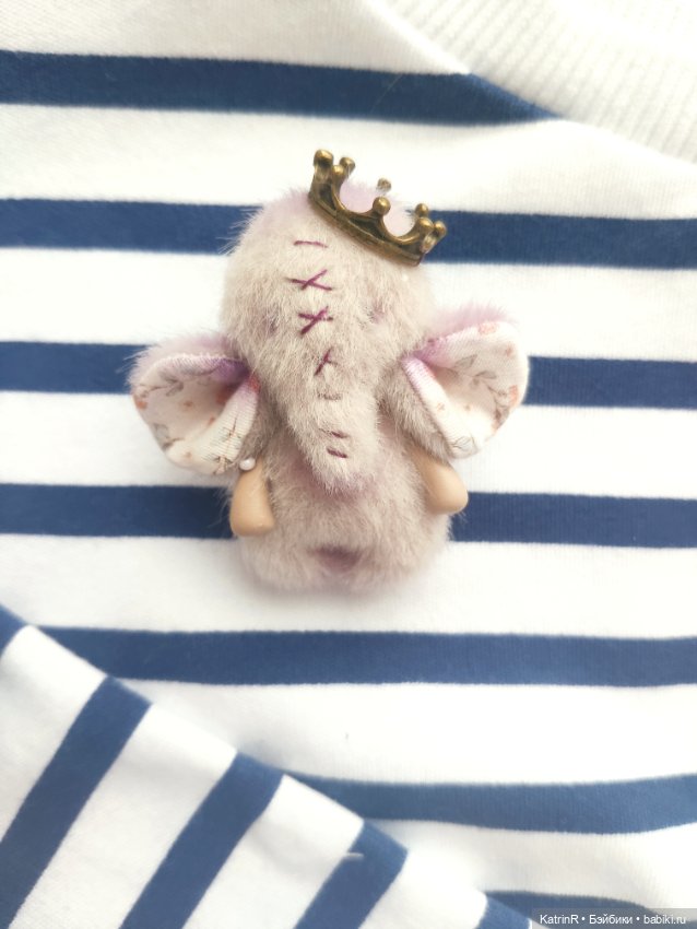 Чудные зверики. Брошки — Игрушки в смешанной технике (мех и глина): Арт (фото 8)