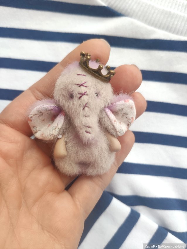 Чудные зверики. Брошки — Игрушки в смешанной технике (мех и глина): Арт (фото 9)