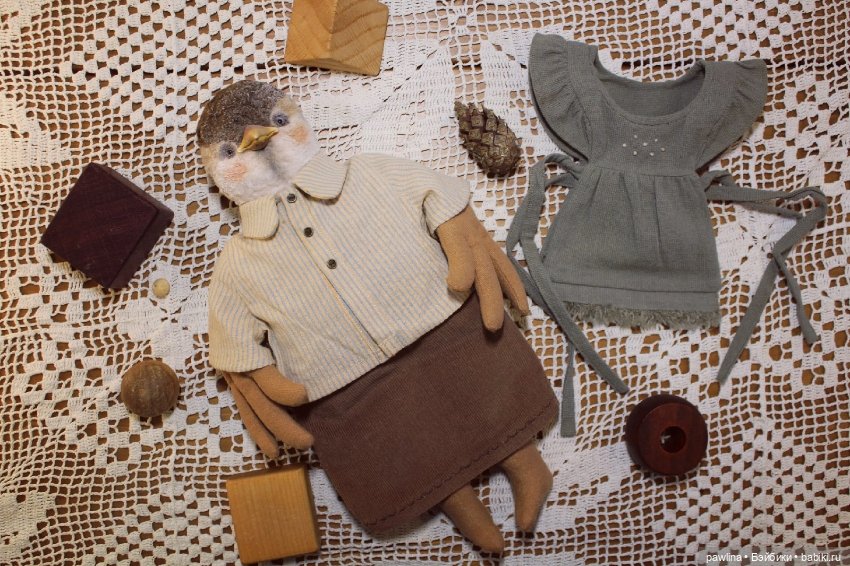 Воробьиха — Текстильные игрушки и примитивы: кофейные (фото 5)
