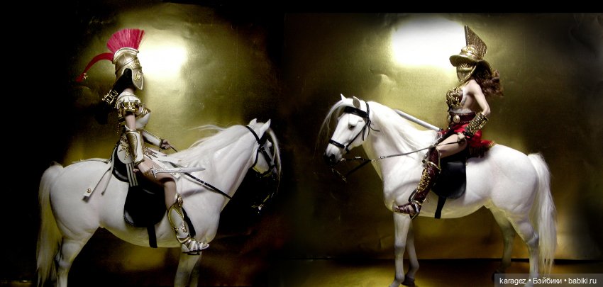 Куклы в доспехах верхом на конях (фото 2)