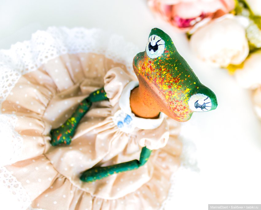 Лягушечка Беа текстильная кукла