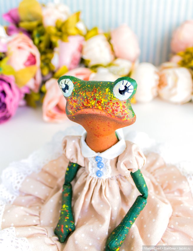 Лягушечка Беа текстильная кукла (фото 7)