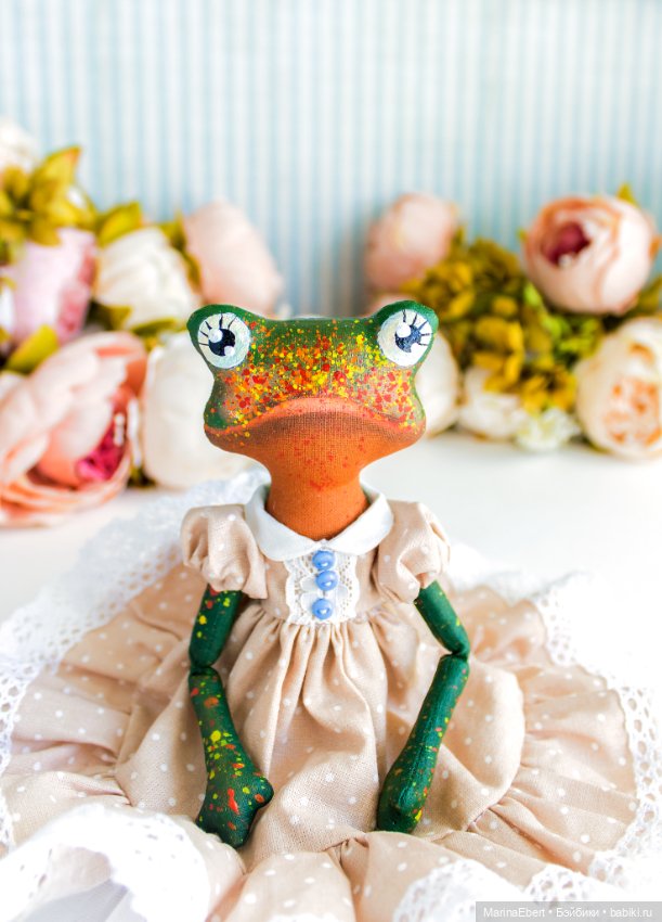Лягушечка Беа текстильная кукла (фото 2)