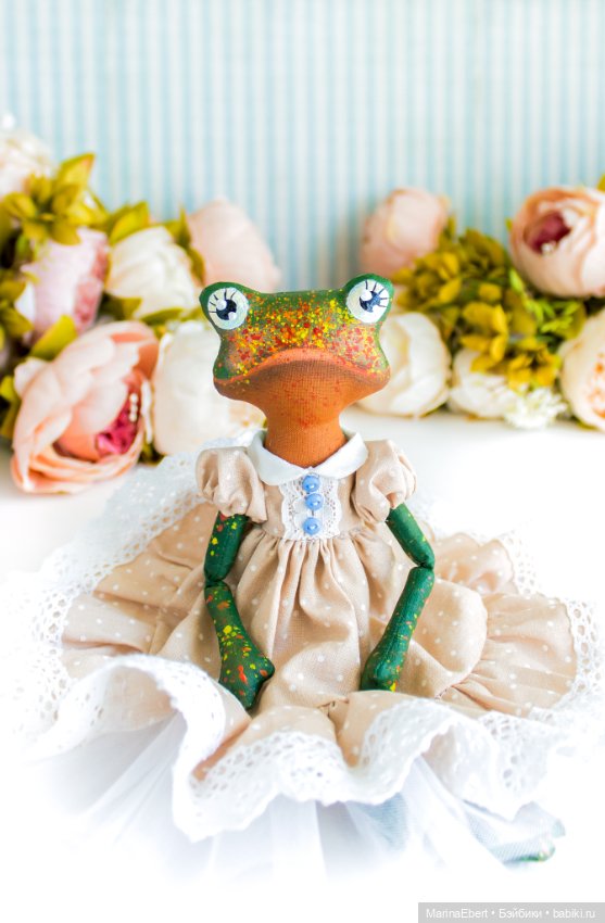 Лягушечка Беа текстильная кукла (фото 4)