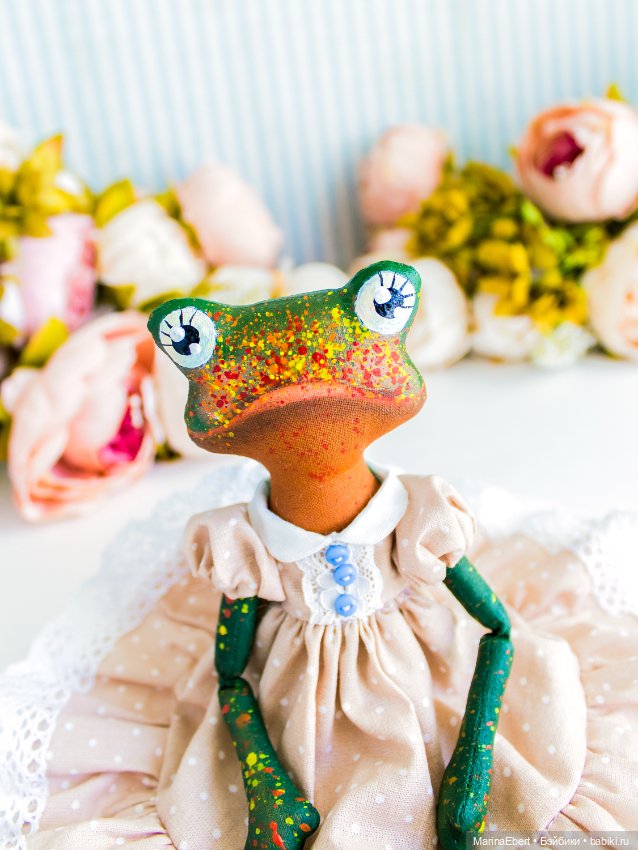 Лягушечка Беа текстильная кукла (фото 5)