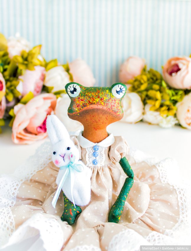 Лягушечка Беа текстильная кукла (фото 10)
