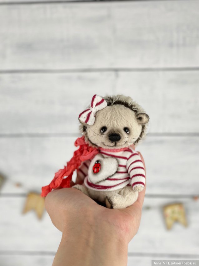 Тедди ёжик Лили — Авторские мишки Тедди и друзья: фото (фото 3)