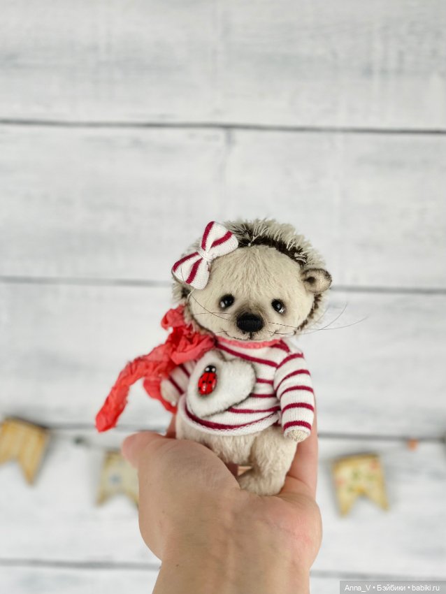 Тедди ёжик Лили — Авторские мишки Тедди и друзья: фото (фото 2)