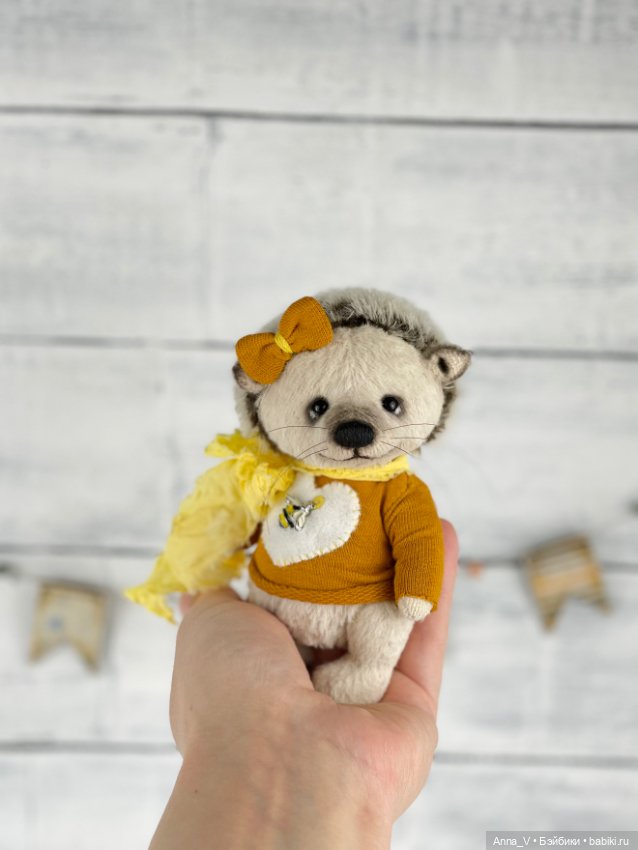 Тедди ёжик Лия — Авторские мишки Тедди и друзья: фото (фото 4)