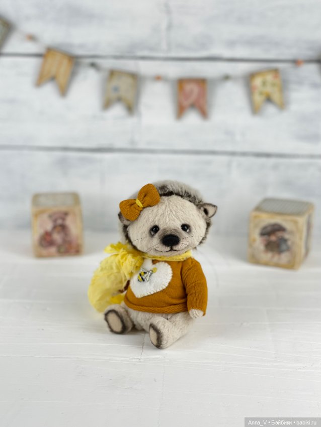 Тедди ёжик Лия — Авторские мишки Тедди и друзья: фото (фото 2)