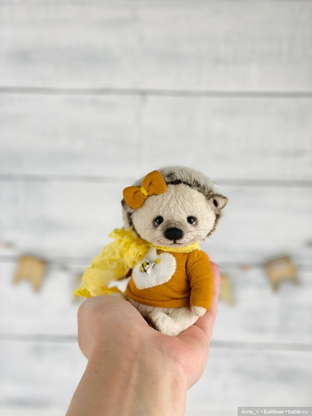 Тедди ёжик Лия — Авторские мишки Тедди и друзья: фото (фото 3)