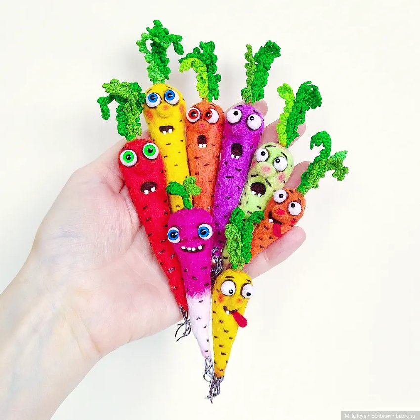 Витамины 😁🥕 — Валяные игрушки из шерсти: сухое валяние