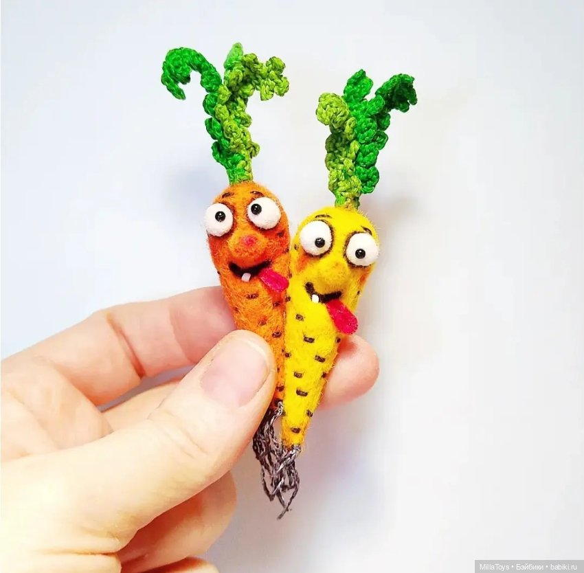 Витамины 😁🥕 — Валяные игрушки из шерсти: сухое валяние (фото 6)