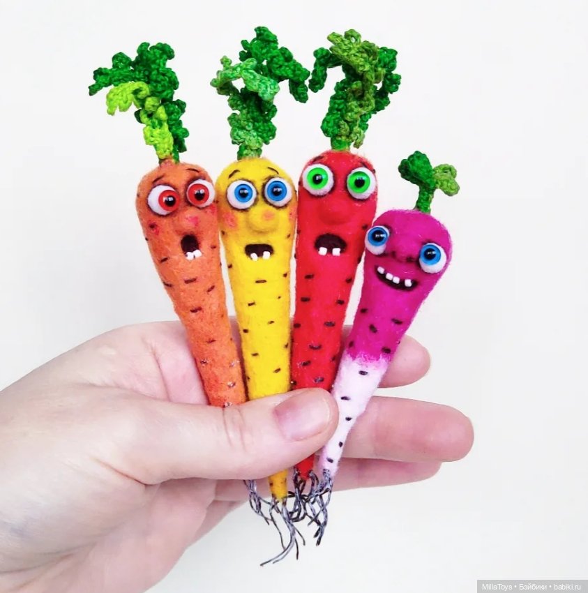 Витамины 😁🥕 — Валяные игрушки из шерсти: сухое валяние (фото 4)