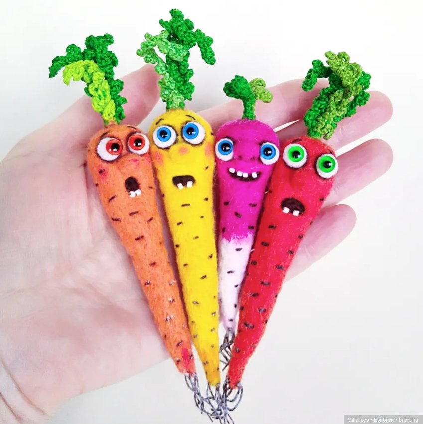 Витамины 😁🥕 — Валяные игрушки из шерсти: сухое валяние (фото 8)