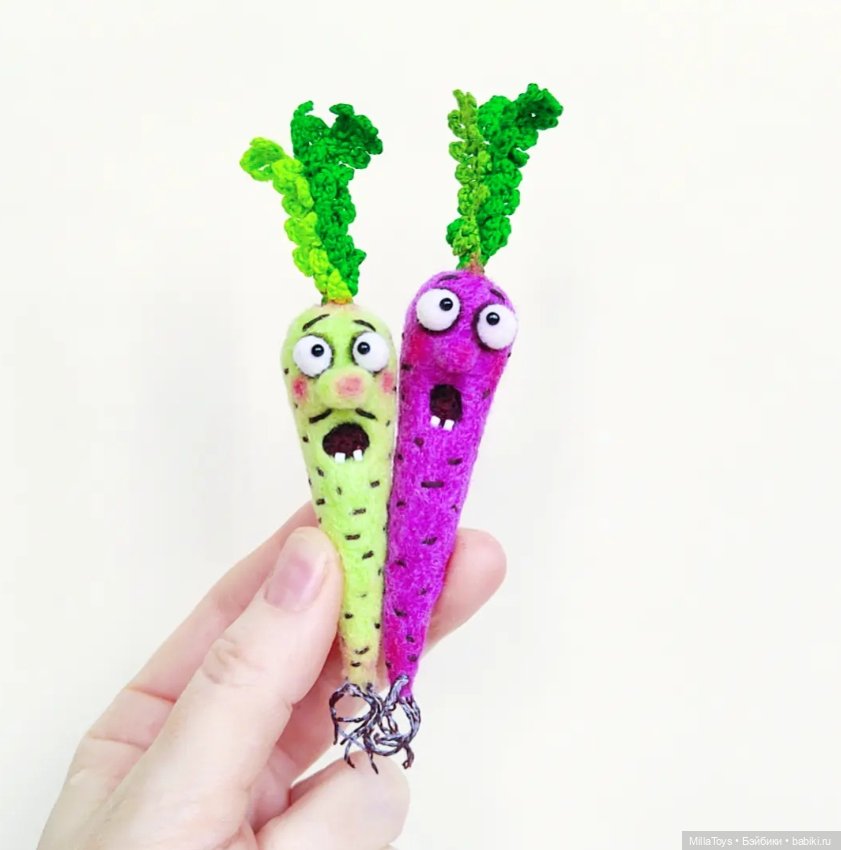 Витамины 😁🥕 — Валяные игрушки из шерсти: сухое валяние (фото 7)