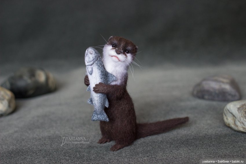 Выдрочка — Валяные игрушки из шерсти: сухое валяние (фото 6)