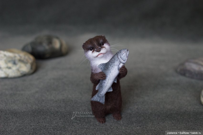 Выдрочка — Валяные игрушки из шерсти: сухое валяние (фото 10)