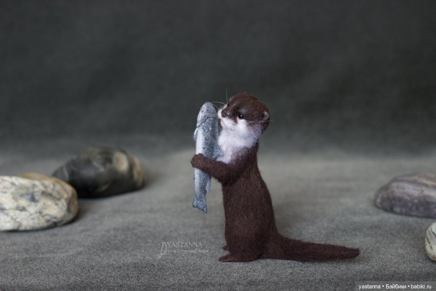 Выдрочка — Валяные игрушки из шерсти: сухое валяние