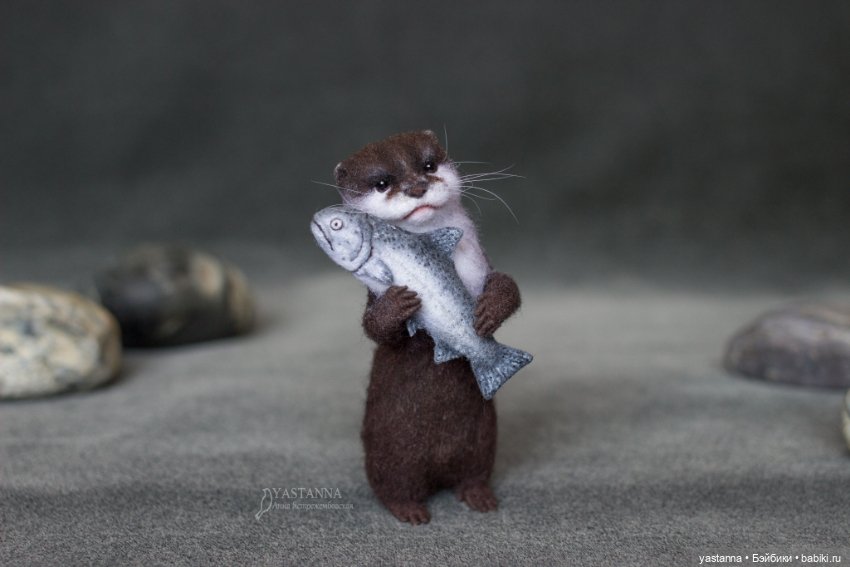 Выдрочка — Валяные игрушки из шерсти: сухое валяние (фото 7)