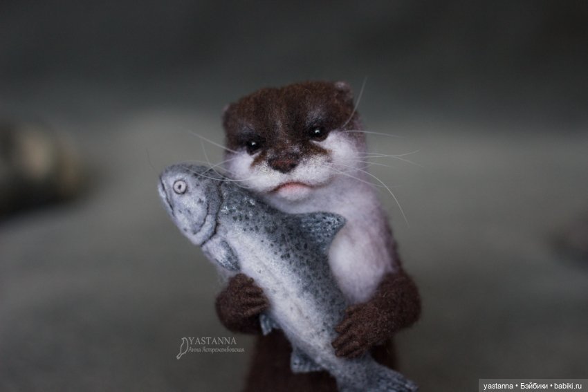 Выдрочка — Валяные игрушки из шерсти: сухое валяние (фото 8)