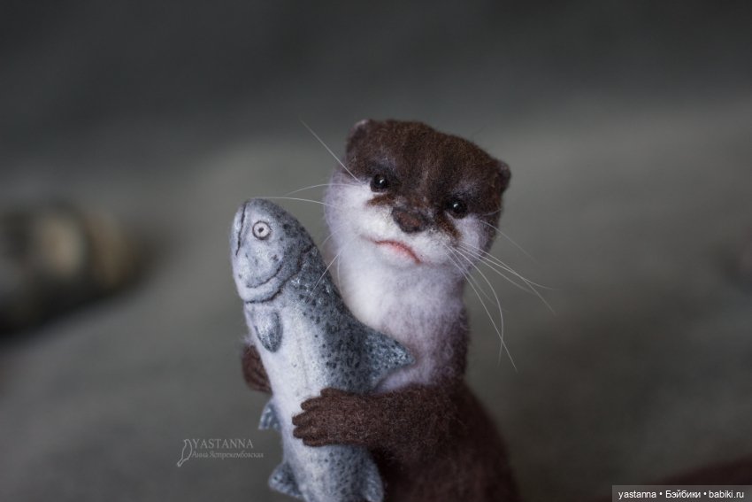 Выдрочка — Валяные игрушки из шерсти: сухое валяние