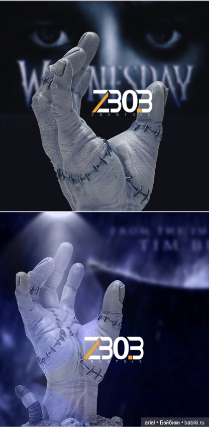 ZBOB Toys анонсировали статуэтку Вещи по мотивам сериала "Уэнсдэй"