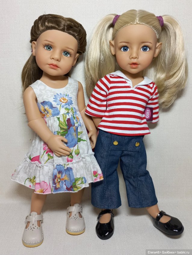 Две подружки — ООАК и кастом кукол Gotz (Готц): перерисовка (фото 5)