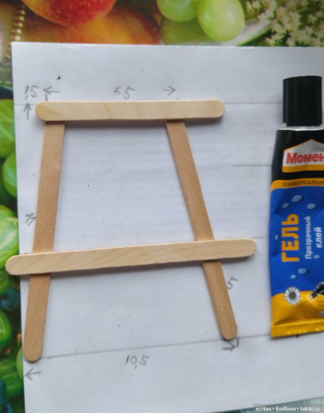 МК. Кресло из палочек - Веер (фото 4)