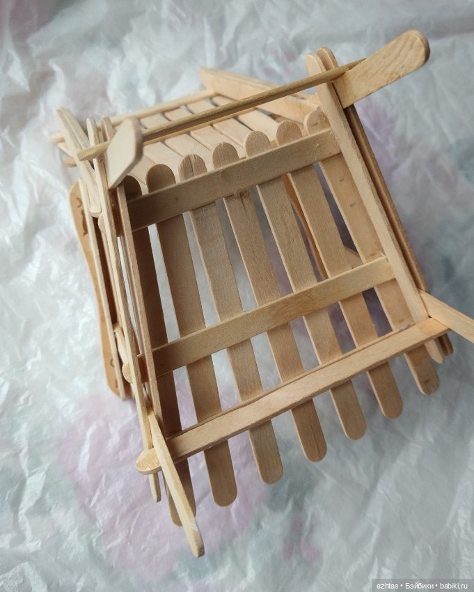 МК. Кресло из палочек - Веер (фото 8)