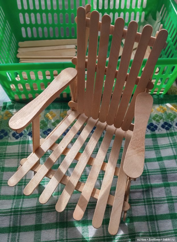 МК. Кресло из палочек - Веер (фото 9)