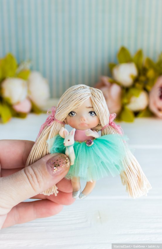 Маленькая куколка Берта — Авторские миниатюрные куклы: лепка (фото 10)