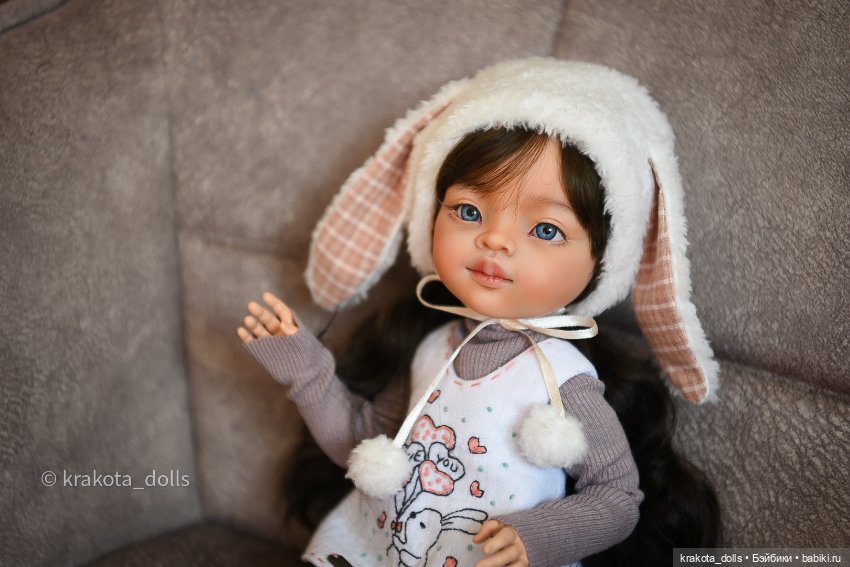 Маленькая Зайка — ООАК Paola Reina (Паола Рейна) и испанских кукол: перерисовка