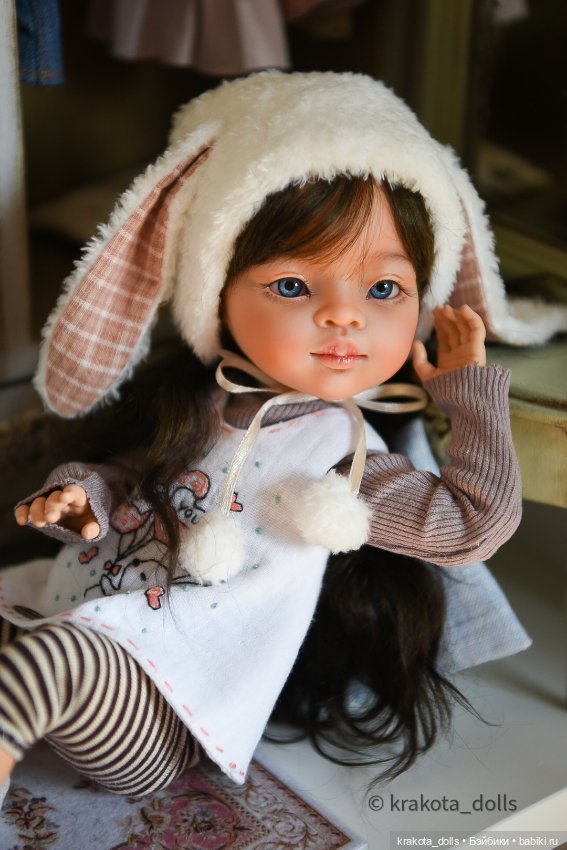 Маленькая Зайка — ООАК Paola Reina (Паола Рейна) и испанских кукол: перерисовка (фото 10)