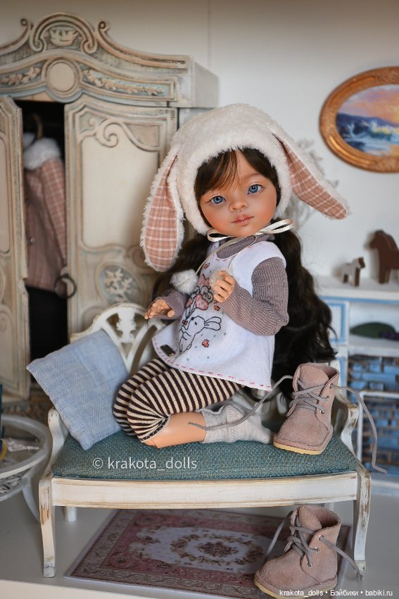 Маленькая Зайка — ООАК Paola Reina (Паола Рейна) и испанских кукол: перерисовка (фото 6)