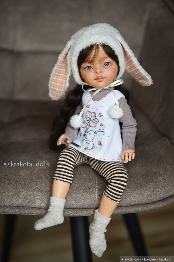 Маленькая Зайка — ООАК Paola Reina (Паола Рейна) и испанских кукол: перерисовка