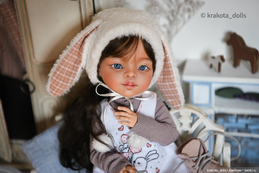 Маленькая Зайка — ООАК Paola Reina (Паола Рейна) и испанских кукол: перерисовка (фото 4)