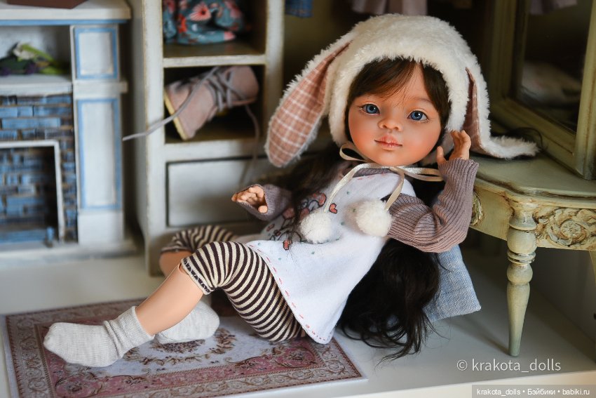 Маленькая Зайка — ООАК Paola Reina (Паола Рейна) и испанских кукол: перерисовка (фото 9)
