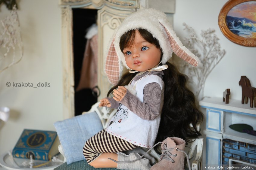 Маленькая Зайка — ООАК Paola Reina (Паола Рейна) и испанских кукол: перерисовка (фото 7)