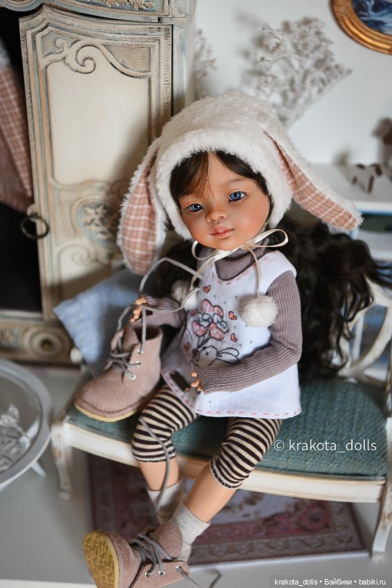 Маленькая Зайка — ООАК Paola Reina (Паола Рейна) и испанских кукол: перерисовка