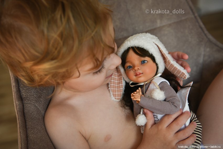 Маленькая Зайка — ООАК Paola Reina (Паола Рейна) и испанских кукол: перерисовка