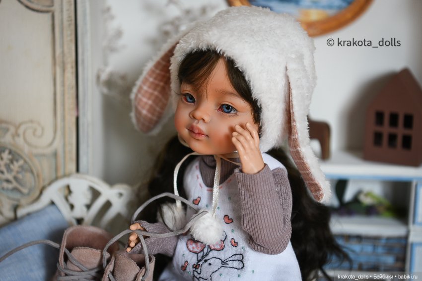 Маленькая Зайка — ООАК Paola Reina (Паола Рейна) и испанских кукол: перерисовка (фото 3)