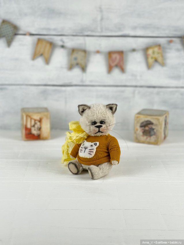 Тедди котик Лео — Авторские мишки Тедди и друзья: фото (фото 4)