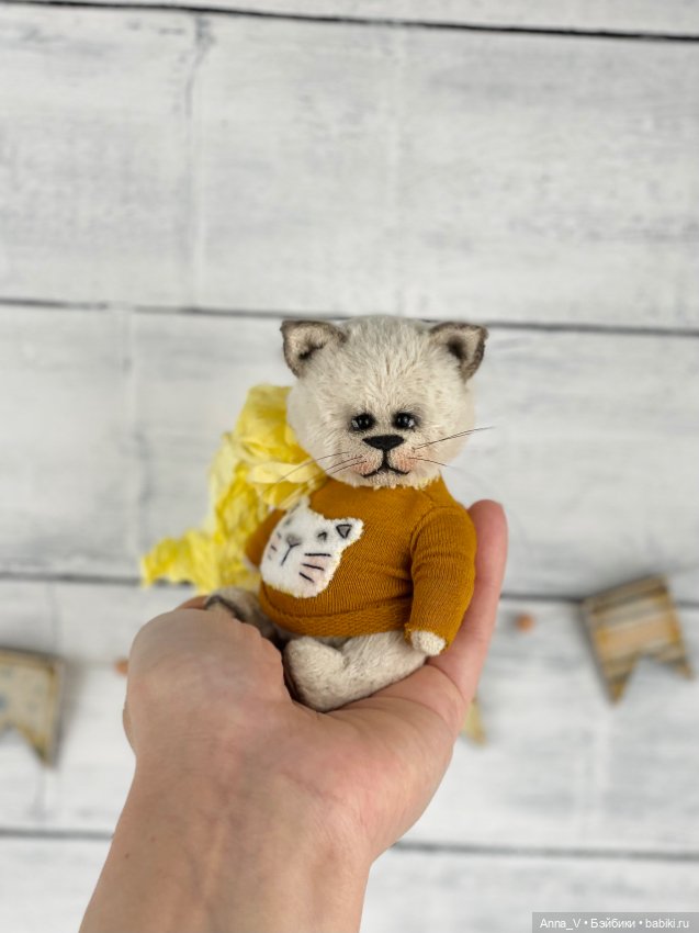 Тедди котик Лео — Авторские мишки Тедди и друзья: фото (фото 3)