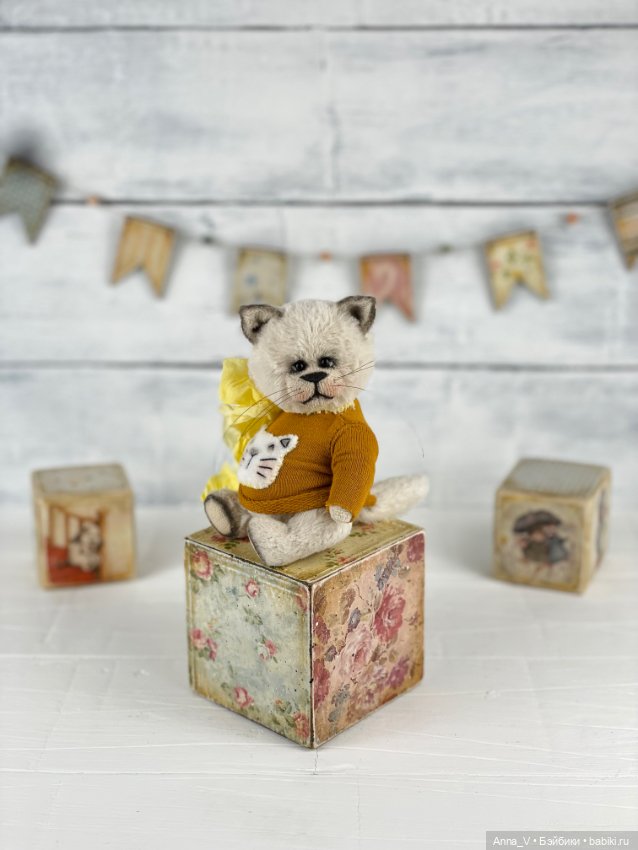 Тедди котик Лео — Авторские мишки Тедди и друзья: фото