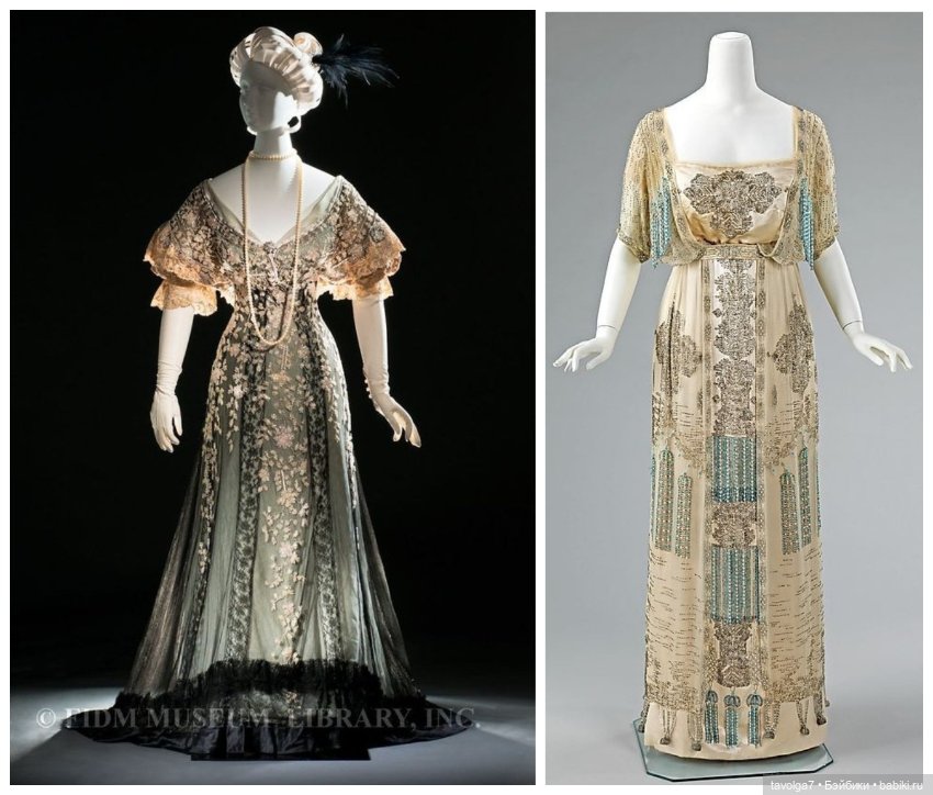 Мода 1900х и 1910х в сравнительных коллажах
