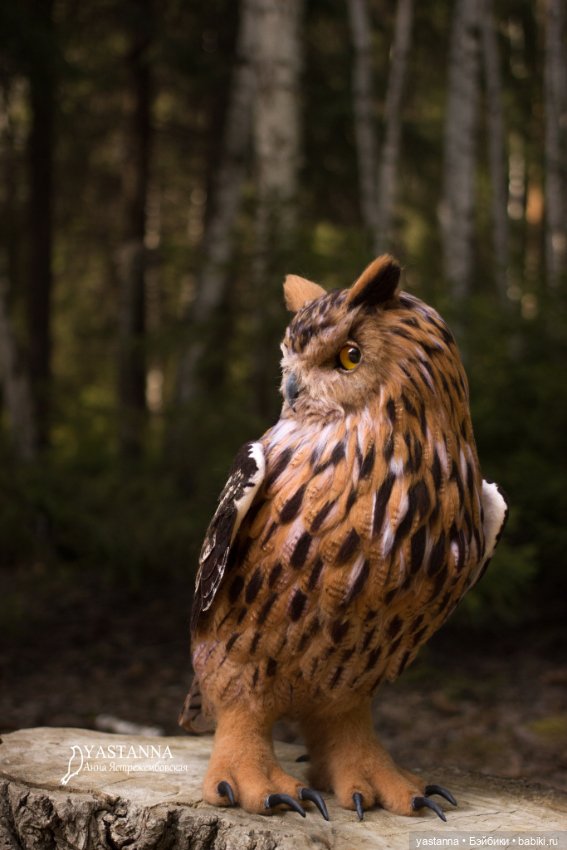 Филин — Валяные игрушки из шерсти: сухое валяние (фото 8)