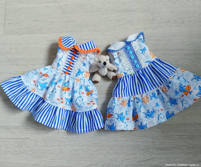 Два "морских" платья для паолочек из новой коллекции