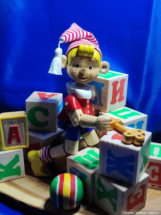 Буратино😊 — Авторские игрушки из дерева: резьба (фото 3)